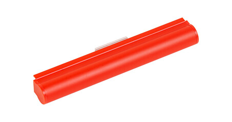 Red led decorative light bar on white background