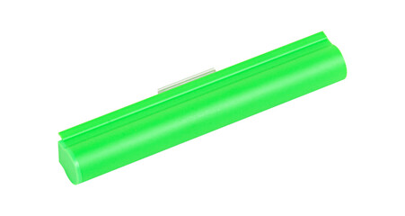 Green led decorative light bar on white background