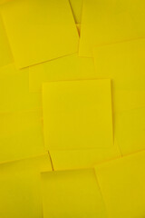 yellow sticky notes paper full frame background copy space for writing message