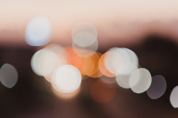 Bokeh images with blurred backgrounds in warm orange, brown tones.