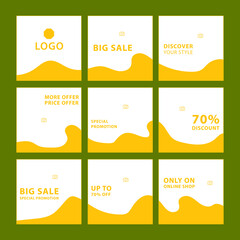 Social media template for business sale vector design