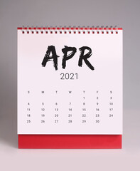 Simple desk calendar 2021 - April