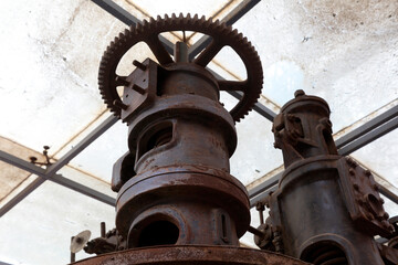Fototapeta premium Oxidation and rusting machinery and equipment