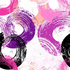 Gardinen seamless abstract background pattern, with circles/swirls, paint strokes and splashes © Kirsten Hinte
