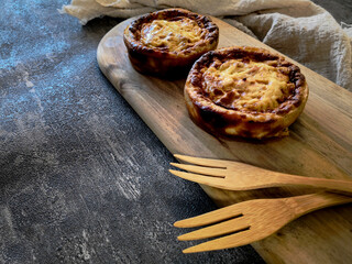 Quiche Lorraine with smoked bacon