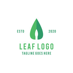 Natural Leaf Symbol Logo design Vector