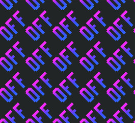 Seamless vector pixel pattern. Multicolor sign text background for fabric, textile, cover, web, wrapping etc. Collection of 10 eps design wallpapers.