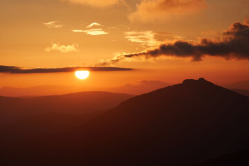 La Maliciosa, La Bola del Mundo, Navacerrada, La Pedriza, El Yelmo and the oak forests in autumn in the Sierra de Guadarrama National Park. Madrid's community. Spain