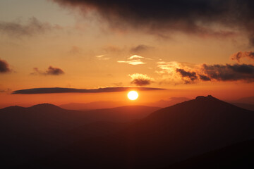 La Maliciosa, La Bola del Mundo, Navacerrada, La Pedriza, El Yelmo and the oak forests in autumn in the Sierra de Guadarrama National Park. Madrid's community. Spain
