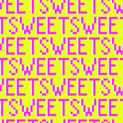 Seamless vector pixel pattern. Multicolor sign text background for fabric, textile, cover, web, wrapping etc. Collection of 10 eps design wallpapers.