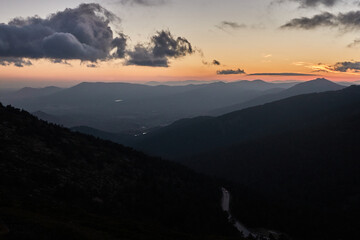 La Maliciosa, La Bola del Mundo, Navacerrada, La Pedriza, El Yelmo and the oak forests in autumn in the Sierra de Guadarrama National Park. Madrid's community. Spain