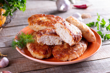 Minced Fish Cutlets with Vegetables