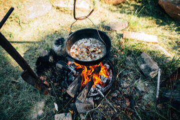 kettle on the fire