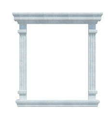 Obraz premium 3d Render Building Structure On White