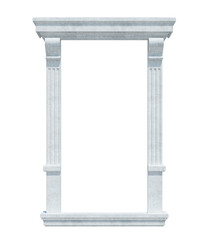 Obraz premium 3d Render Building Structure On White