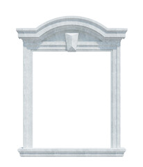 Obraz premium 3d Render Building Structure On White
