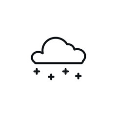 Icon vector graphic of cloud, good for template illustration