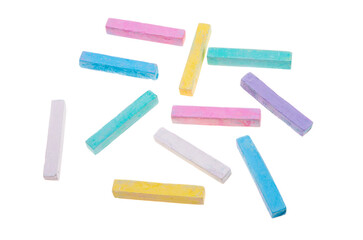 colored chalk isolated
