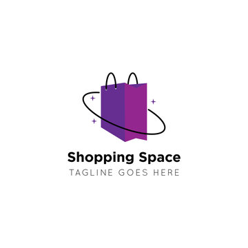 shopping bag logo and icon vector illustration, best logo for business and company