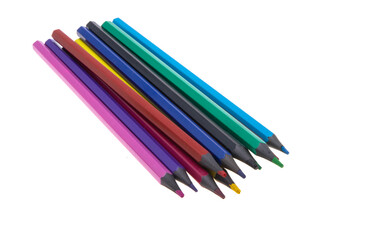 colored pencils isolated