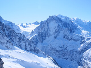 The french alps at Argentières near Chamonix. (Mont Blanc)
