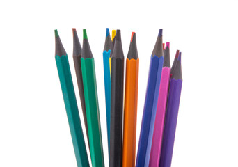 colored pencils isolated