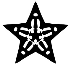 Decorative five-pointed star