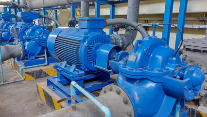 Electric motors driving water pumps