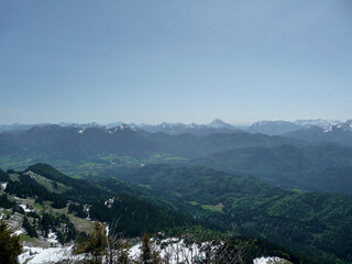 Fototapeta na wymiar Brauneck Panorama trail, Bavaria, Germany