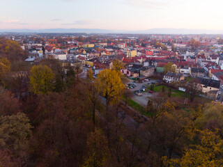 Pszczyna jesienią o zachodzie słońca/Pszczyna town in autumn at sunset, Silesia, Poland © Pictofotius