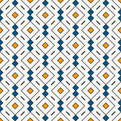 Ethnic, tribal seamless surface pattern. Repeated diamonds and rhombuses motif. Folk background. Folkloric wallpaper. Geometric ornament. Geo digital paper, textile print. Vector art