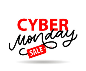 Cyber Monday Vector lettering calligraphy text brush