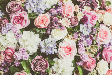 bouquet of roses texture background.