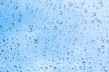 water drops on glass