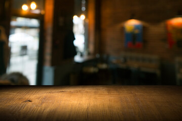 Table top counter Bar restaurant background abstract