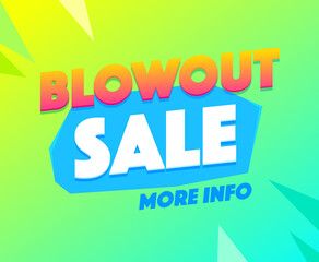 Blowout sale banner. Sale banner template design, Mega sale special offer. Super special offer banner. vector