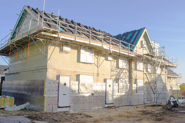 House under construction  in Arnhem, Netherlands