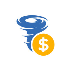 Money Tornado logo vector template, Creative Twister logo design concepts, icon symbol, Illustration