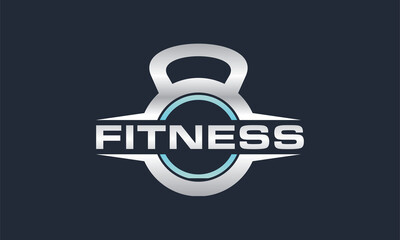 barbell fitness logo typography