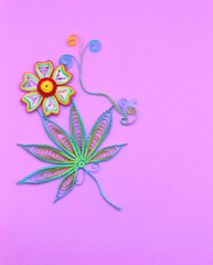 quilling paper flower decoration