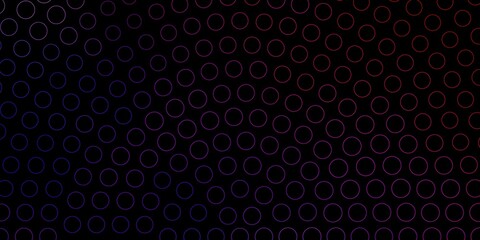 Dark Blue, Red vector background with bubbles.