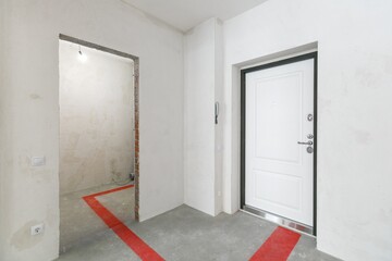 Russia, Moscow, november 14, 2020, interior of the apartment without decoration in gray colors