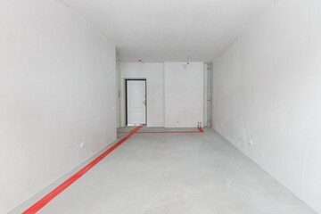 Russia, Moscow, november 14, 2020, interior of the apartment without decoration in gray colors