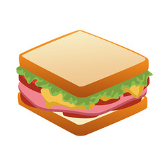 delicious sandwich fast food icon