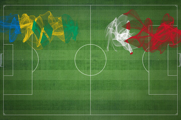 Saint Vincent and the Grenadines vs Bahrain Soccer Match, national colors, national flags, soccer...
