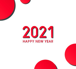 2021 Happy New Year sign. Vector illustration.