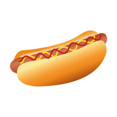 delicious hot dog fast food icon