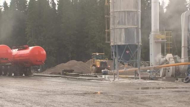 Industrial site of an asphalt plant.