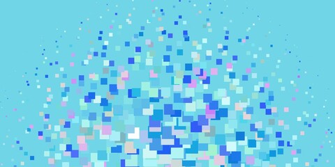 Light Pink, Blue vector pattern in square style.