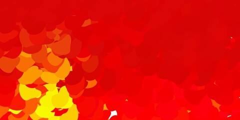 Dark green, red vector backdrop with chaotic shapes.